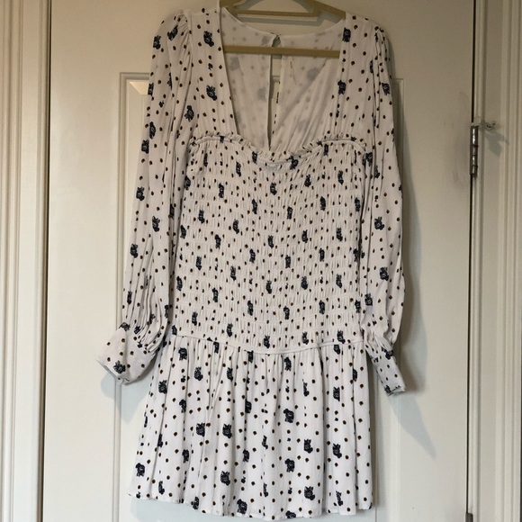 Free People Two Faces Smocked Dress - Picture 3 of 4